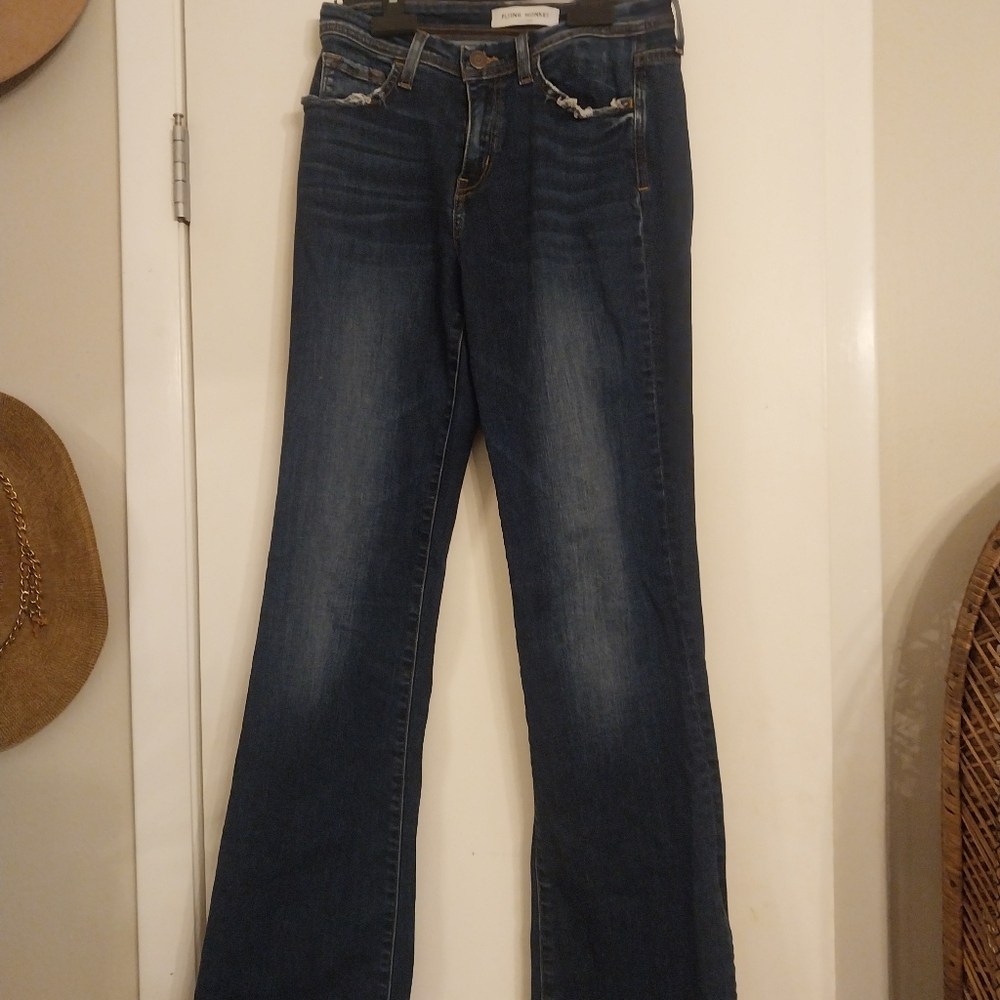 Flying monkey flare jeans size 26 dark wash worn once